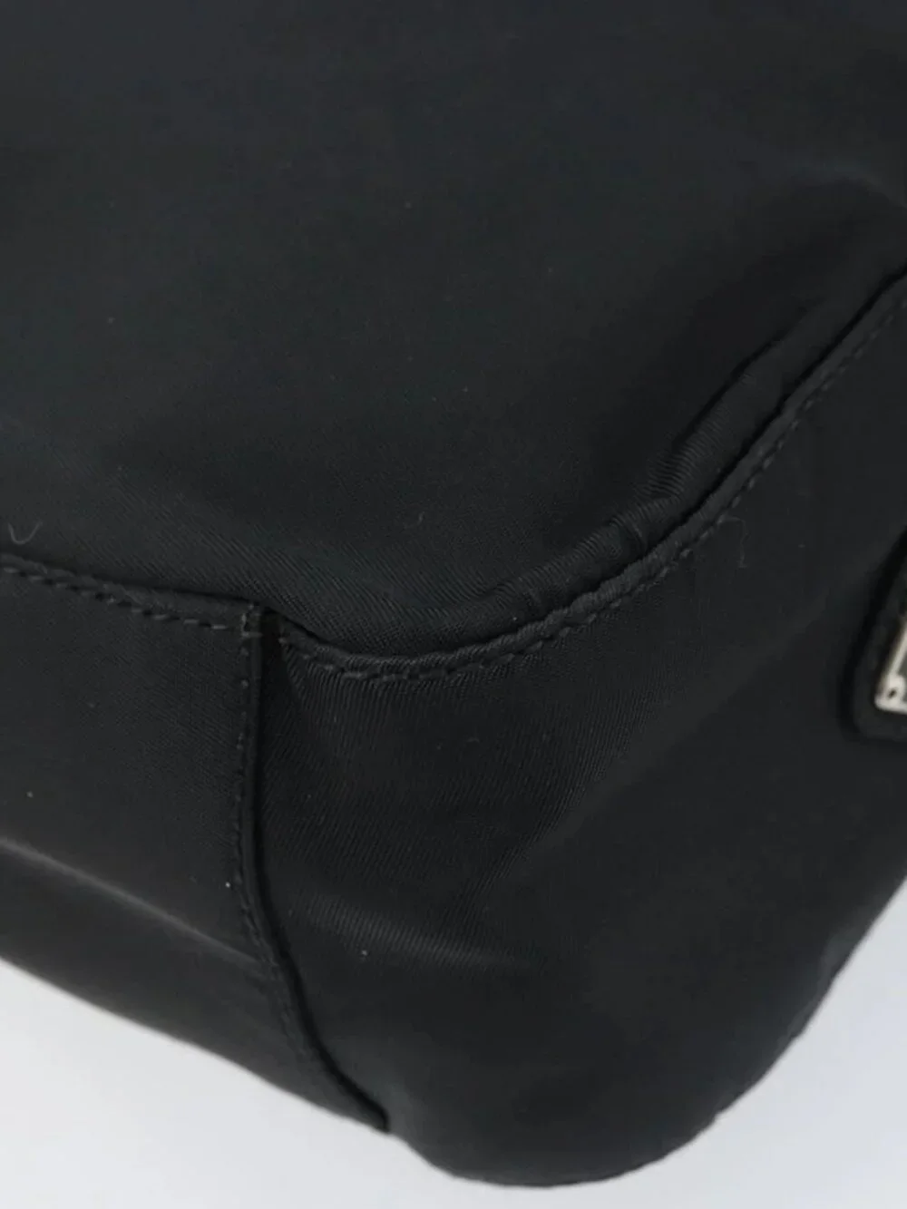 PRADA Shoulder Bag Nylon Black Silver Auth gh1829 - Picture 12 of 15